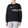 NIKE W NK DF GT FT GRX Crew, T-Shirt Donna, Nero/Grigio/Bianco, S