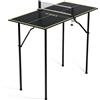 JOOLA Mini tavolo da ping-pong per interni, tavolo da ping-pong, con rete da ping pong, grigio scuro