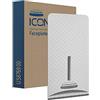 Kimberly-Clark Professional ICON 58769 - Piastra frontale per dispenser di carta igienica piegata, motivo mosaico argentato, 1 piastra frontale per custodia