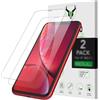 iSOUL Schermo protettivo per iPhone 11 e iPhone XR 6.1-pollici, temperato vetro pellicola, 2-Pack pellicola 9 h HD 6.1-pollici,[ Custodia amichevole] [installazione facile] infrangibile protezioni per