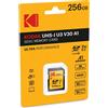 EMTEC Kodak - Scheda SD UHS-I U3 V30 SDHC/XC, 256 GB, velocità di lettura 95 MB/s, velocità di scrittura, massima 85 MB/s, memoria di video 4 K Ultra HD e foto HD