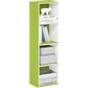 Furinno Pasir Libreria a 4 ripiani aperti, verde/bianco