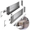 GTV - Sistema di cassetti AXIS PRO | Cassetto con lati in vetro | Altezza 167 mm | Lunghezza: 350 mm | Antracite con vetro fumé