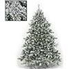 Emmeshop-Online Albero di Natale Tirolese Innevato Pino Super folto Realistico Ignifugo cm 180 210 230 270 (180 cm)