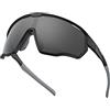 OLIFE Occhiali da Ciclismo Occhiali Sportivi Polarizzati TR90 Montatura per Uomo Donna Ciclismo MTB Occhiali da Sole per Guida/Pesca/Sci/Corsa (Nero, Grigio)