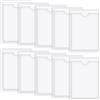 Vicloon Buste Adesive Trasparente, 10Pcs Tasca Adesiva, Tasche Autoadesive per Schede, Porta Licenza di Parcheggio Autoadesivi, Biglietti Trasparente per Licenza Badge Passaporti (8 * 12cm)