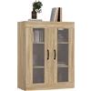 Tidyard Armadietto Pensile a Parete,Credenza 2 Ante,Mobile a Parete,Armadio Sospeso,Armadietto da Parete per Il Cucina,Mobile Alto da Cucina,Mobile Pensile Rovere Sonoma 69,5x34x90 cm