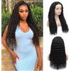 Jreitsere Parrucca Donna Capelli Veri Umani Lunghi 4x4 Lace Front Wig Deep Wave Human Hair Wigs 150% Density Parrucca Nera Liscia 20 Pollici