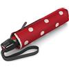 Knirps T.200 Medium Duomatic Ombrello pieghevole, 28 cm, Rosso (Dot Art Red)