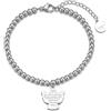 inSCINTILLE Bracciale Donna Bambina Unisex in Acciaio Inossidabile con Ciondolo Angelo Custode | Bracciale a Sfere Regolabile 17-21 cm | Idea Regalo con Confezione Premium
