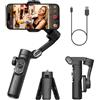 AOCHUAN Stabilizzatore gimbal del telefono 3-Axis Smartphone Gimbal pieghevole per iPhone Gimble con ruota di messa a fuoco TikTok YouTube Vlog Stabilizzatore per iPhone &Android-AOCHUAN Smart XE