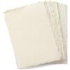 Wanderings Carta A5 Crema Fatta a Mano per Media Misti con Bordo Sfrangiato 5,8x8,3 / 15x21 cm, 150 GSM, 50 Fogli Pressati a Freddo, Cotone Riciclato, Per Inviti, Artigianato e Acquerello Creativo