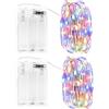 cshare Catena di Luci LED a Batteria, 2x 3M 30LED, Filo di Rame, Catena di Luci Accumulatore con Timer, Impermeabile, Luci delle Fate per Decorazione di Camere, Giardini, Giare, Natale, Interno