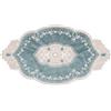 Mausouca Elegante in velluto, Tovagliette da tavolo in pizzo,vintage francese tovaglietta ricamata per tazze, piante in vaso, vasi, tovaglie (dimensioni: 55 x 35 cm) (blu)