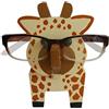 MAGIC WOOD Divertente supporto per occhiali da sole in legno intagliato a mano, porta occhiali da sole e porta occhiali, regalo per bambini, scrivania, ufficio, decorazione (giraffa)
