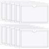 Vicloon Buste Adesive Trasparente, 10Pcs Tasca Adesiva, Tasche Autoadesive per Schede, Porta Licenza di Parcheggio Autoadesivi, Biglietti Trasparente per Licenza Badge Passaporti (10 * 15cm)