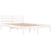 vidaXL Giroletto in Legno Massello di Pino 120x200 cm Bianco