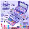 Mrabbitoo Set di Trucchi per Bambine - 57 Pezzi Trucco per Bambina Anallergici Valigetta Trucchi Ragazze,Giocattoli Giochi Trousse Trucchi Bambina,Natale,Regalo di Compleanno per Ragazze 4 5 6 7 8 9 10 Anni