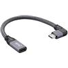 cablecc Cavo dati prolunga USB-C USB 3.1 tipo C maschio-femmina ad angolo sinistro destro con custodia per laptop