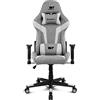 DRIFT GAMING Chair DR90 -DR90GW - Sedia da gioco, tessuto traspirante, braccioli imbottiti 2D, base in nylon rinforzato, pistone classe 4, inclinazione, cuscino lombare/cervicale, grigio/bianco