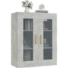 Tidyard Armadietto Pensile a Parete,Credenza 2 Ante,Mobile a Parete,Armadio Sospeso,Armadietto da Parete per Il Cucina,Mobile Alto da Cucina,Mobile Pensile Grigio Cemento 69,5x34x90 cm