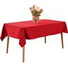IlGruppone Il Gruppone Passione Casa Tovaglia Natalizia Antimacchia Rosso Idrorepellente Fantasia Natale Tinta Unita Rossa in Tutte Le Misure Antiscivolo Proteggi Tavolo Natalizia - Rosso - 140x180 cm