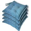 casaviva® Set 4 Cuscini Sedia Arredo Plus 4 Impunture con Lacci Effetto Velluto Extra cm 40 x 40 Antimacchia (Carta da Zucchero)