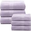 Caleffi - Set Asciugamani Bagno Viso e Bidet in Morbida Spugna 100% Cotone con 3 Asciugamani Viso 55x100 cm + 3 Asciugamani Bidet Ospite 40x60 cm, Asciugamano Resistente a Lavaggi Frequenti e Durevole