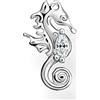 Thomas Sabo H2236-051-14, Orecchini singoli in argento Sterling con zirconi, 8 mm, Argento, Zirconia cubica