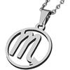 ZENSE - Collana zodiaco Scorpione da uomo ZP0241, diametro 2 cm, con catena