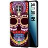 CUSTOMIZZA - Custodia cover nera morbida in tpu compatibile per Xiaomi Mi 10T Lite teschio messicano bordeaux red celeste colorato Mexican skull