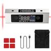 XUNTOP Goniometro Digitale Inclinometro Doppio Laser Livella Supporto Misure Doppio Asse con Doppio Display LCD Interfaccia Type-C per la Lavorazione del Legno Edilizia Decorazione Fai da Te