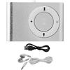 Tiiyee Lettore MP3, Multimediale Portatile per Musica Digitale Mini con Clip Posteriore Auricolare Cavo USB MP3 Musicale Lettori Running Registratore Sportivo Supporta Scheda SD Memoria (Argenteo)