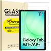 XunyLyee 2 pezzi, Pellicola per Samsung Galaxy Tab A11 Plus/A11+/ A9 Plus/ A9+ (11 Pollici) Vetro Temperato