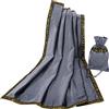 BLESSUME - Tovaglia per tarocchi da Altare, in Velluto Wicca, con Custodia per tarocchi, One Size, Grigio 1