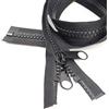 YaHoGa 345 cm #10 Grande cerniera in plastica separabile con doppia chiusura lampo per coperta tenda sacco a pelo (DP nero)
