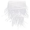 GORGECRAFT 2.2 iarda di Piume di Struzzo Rifiniture con Frange Artigianali 4-6 Pollici di Larghezza Pennacchi di Piume con Nastro di Raso Nastro Ornamento Accessori per Abiti Fai da Te Cucito