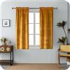 GIRASOLE HOME Coppia Tende Adelaide Morbide Oscuranti Termiche in Velluto 2 Pannelli da 70x150cm con Tasca, Ambra