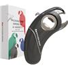 Kitchen Mama Epic One Apribottiglie Multifunzione - Apre Bottiglie con Tappi a Vite, Tappi a Corona, Lattine, Linguette, Barattoli - Ergonomico, Adatto a Mani con Artrite (Grigio metallizzato)