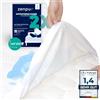 ZenPur Coprimaterasso, prodotto nell'UE, certificato Oeko-TEX Standard 100, in cotone, impermeabile e durevole, protezione e comfort in uno (160 x 200 cm, 2 pacchi - Bianco)