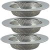 Granny´s Kitchen Granny's Kitchen Set di 3 Filtri per Lavello [Diametro Interno: 7,6 cm] - Retina Lavandino in Acciaio Inossidabile Universale per Lavabo da Cucina, Doccia