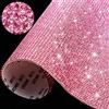Outus 12.000 pezzi di strass sintetici brillanti, decorazione autoadesiva per auto, regali, creazioni fai da te, 24 cm x 20 cm (colore: rosa)