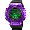 SKMEI Orologio sportivo digitale da uomo, militare, impermeabile, con schermo a LED, ampio quadrante, cronometro, sveglia, orologio da polso, Nero, Bianco, 1, moderno