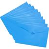 eco-eco stationery limited eco-eco eco035BLUEx2 - Cartelline in plastica trasparente con bottone a pressione, formato A4+, 50% riciclato, confezione da 10, colore: blu