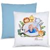 PHOTOCITY Cuscino Personalizzato con Foto 40x40 con Imbottitura Idea Regalo Festa della Mamma papà Compleanno Natale San Valentino (Azzurro)