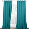 PONY DANCE Tende Fonoassorbenti a Tre Strati per Salotto Tende Blu Pavone Termiche con Anelli 100% Curtains Oscuranti per Interni e Camera da Letto 2 Pezzi 132x240 CM