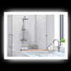 kleankin Specchio Bagno da Parete Moderno con LED Rettangolare, Sensori Touch, Anti-Appannamento, 3 Colori di Luce, 80x60x3cm | Aosom Italy