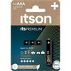 ITSON, AAA Premium batterie alcaline, confezione da 4, consigliate per fotocamere, controller di gioco, LR3IPR/4CP