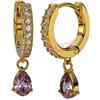 SANICO SRL BJT317 ORECCHINI INES VIOLA GOLD PLATED