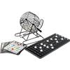 DRW Set da bingo con 75 palline di metallo in nero 20x20x21 cm